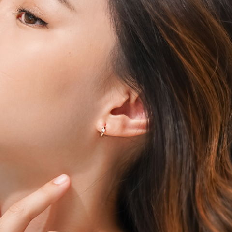 9K GOLD - MINERVA HOOP EARRINGS